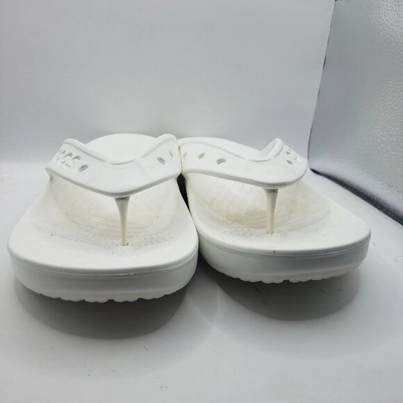 Crocs Men's Sandals Baya II Flip Flop Size 11 All White 208192 100 - Picture 2 of 7